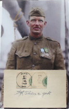 Alvin C. York World War I Medal of Honor Recipient Hero in France Autograph picture