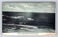 Saugatuck MI-Michigan, View Of Lake Michigan, Antique, Vintage Postcard picture