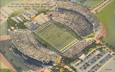 The Orange Bowl 1940's Postcard Miami, Fl.  Bird's Eye View Annual Orange Bowl  picture