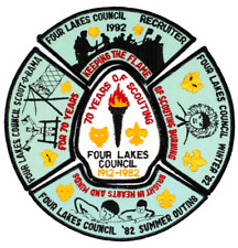 1982 Complete Program Set Four Lakes Council Patch Wisconsin Torch Boy Scouts picture