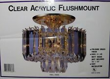 Vintage Bel Air Lighting Clear Acrylic Prism Chandelier Ceiling Light Fixture  picture