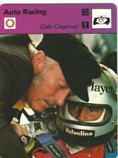 1977-79 Sportscaster Card, #68.12 Auto Racing, Chapman, Mario Andretti picture