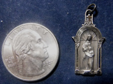 St Ann, Virgin Mary Stunning Vintage Medal Sterling Silver picture