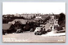RPPC Virginia Street at Sutter St Old 1940s 1950s Cars Vallejo CA Postcard picture