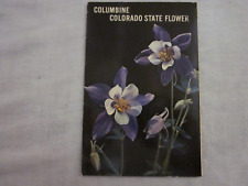 Postcard CO Colorado state flower Columbine vintage Postcard picture