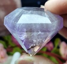 High Quality Ametrine Crystal Faceted Diamond Carving 34ct 68g 40x45mm & Stand picture