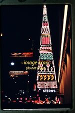 Mexico Airlines Sign New York City Christmas Lights in 1960 Kodachrome Slide j2c picture
