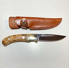 Leupold Camco Fixed Blade Hunting Knife With Leather Sheath picture