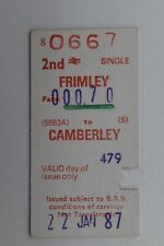 Railway Ticket Frimley to Camberley 2nd class #0667 picture