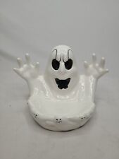 Vintage Ceramic Halloween Ghost And Ghouls Candy Dish Bowl LED Sound NCE 1992 picture