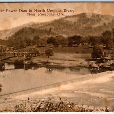 c1910s Roseburg OR Winchester Power Plant Hydroelectric Dam Umpqua River PC A137 picture