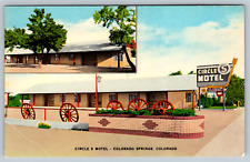 c1950s Circle S Motel Colorado Springs South Nevada Avenue Vintage Postcard picture