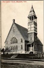 1909. MAQUOKETA, IOWA. FIRST BAPTIST CHURCH. POSTCARD. BQ17 picture