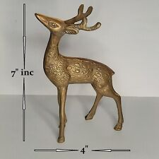 Vintage Bronze-Brass  Solid Heavy Large Detailed Collectible Reindeer Hand picture