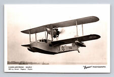 RPPC Vickers Supermarine Walrus Amphibious Biplane FLIGHT Photograph Postcard picture
