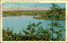 Postcard: ASSABET RIVER AND POWDER MILL BRIDGE, MAYNARD, MASS. S picture