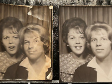 vintage found photo booth photograph two young women 1940s lot of 2 picture