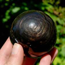 2.6in 360g RARE Rose Sheen Mahogany Obsidian Crystal Sphere, Flashy Pink Gold Sh picture