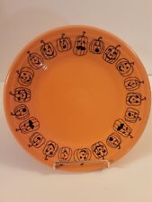 Vintage Fiesta Ware Halloween Pumpkin Plate Rare Homer Laughlin 9