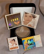 Millennium Crown Year 2000 Silver Coin Stamps Old Queen Elizabeth II Hologram UK picture