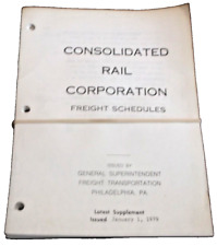 JANUARY 1979 CONRAIL FREIGHT SCHEDULES picture