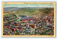 Bird's Eye View Of Johnstown Pennsylvania PA, Looking East From Incline Postcard picture