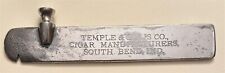 1900s Temple & Ellis Co Cigar Manufact. South Bend IN Cigar Box Opener CBO-BB-17 picture
