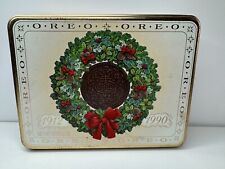 Vintage 1990 Nabisco Christmas Oreo Holiday Empty Tin picture