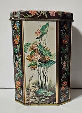 Meister Floral Tin Container With Cranes & Lily Pads picture