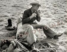 8x10 Vintage Photo High Def Reprint of Man Texas COWBOY Rolling a Cigarette  picture