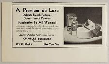 1931 Print Ad French Perfumes & Powders Premium Charles Bergeret Importer NY picture