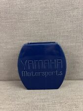 Yamaha Motorsports Blue Ceramic Planter Pen Holder Vase picture