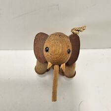 Vintage Zoo Line Match Box Wood Elephant Figurine with Box Mid-Century Japan  picture