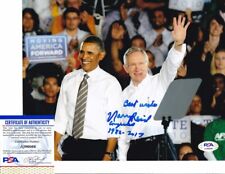 Harry Reid Nevada Senator W/ Obama Signed Autograph 8x10 Photo PSA/DNA COA picture