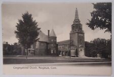 Connecticut Postcard 1905 Original Rare Naugatuck Congregational Church Trees  picture