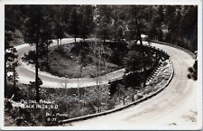 RPPC 1930's Iron Mt. Road 16A Black Hills SD Wooden Pigtail Bridge Spiral Loop picture