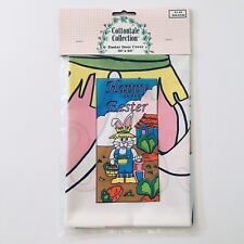 VTG Cottontale Collection Happy Easter Door Cover 30”x60” Bunny Carrot Farmer picture