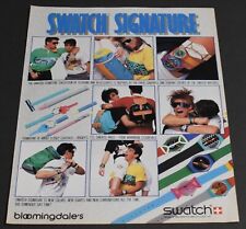 1986 Print Ad Swatch Signature Watch Bloomingdale's Fashion Ladies Men Art picture
