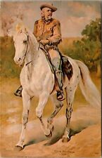 Col. William Frederick Cody Buffalo Bill On White Horse Leclaire Iowa Postcard picture