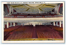 c1920's Interior View from Stage BF Keith Theatre Syracuse New York NY Postcard picture