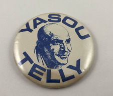 YASOU TELLY ( Hello Telly ) Telly Savalas Vintage Button Pinback picture