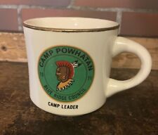Vintage 1971 BSA Boy Scouts Coffee Mug Camp Leader Camp Powhatan Blue Ridge picture