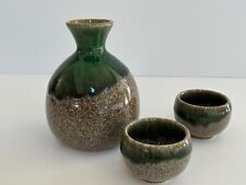 3 PCS. Japanese Sake Set Ceramic with Box/ Made in Japan picture