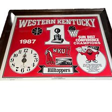 Vintage 1987 Western Kentucky Limited Edition Framed Photo With Clock 92/1000  picture