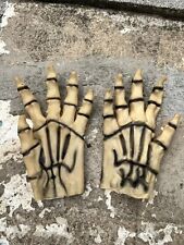 12 inch  White Skeleton Costume Halloween Hands Gloves picture