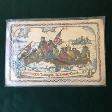 Vintage 1969 Washington Crossing the Delaware 4 placemats Revolutionary War picture