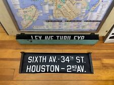 NYC SUBWAY ROLL SIGN HOUSTON GREENWICH VILLAGE BOWERY 2ND SIXTH AVE 34 ST NOLITA picture