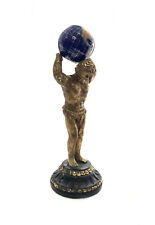 Greek Statue Carrying Precious Stones World Globe Vintage Art Decor picture