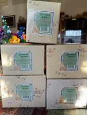 Lot of 5 Cherished Teddies Christmas Holiday Winter Figurines In Boxes picture