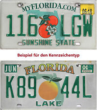 Florida License Plate Double Orange / Orange Original US License Plate picture